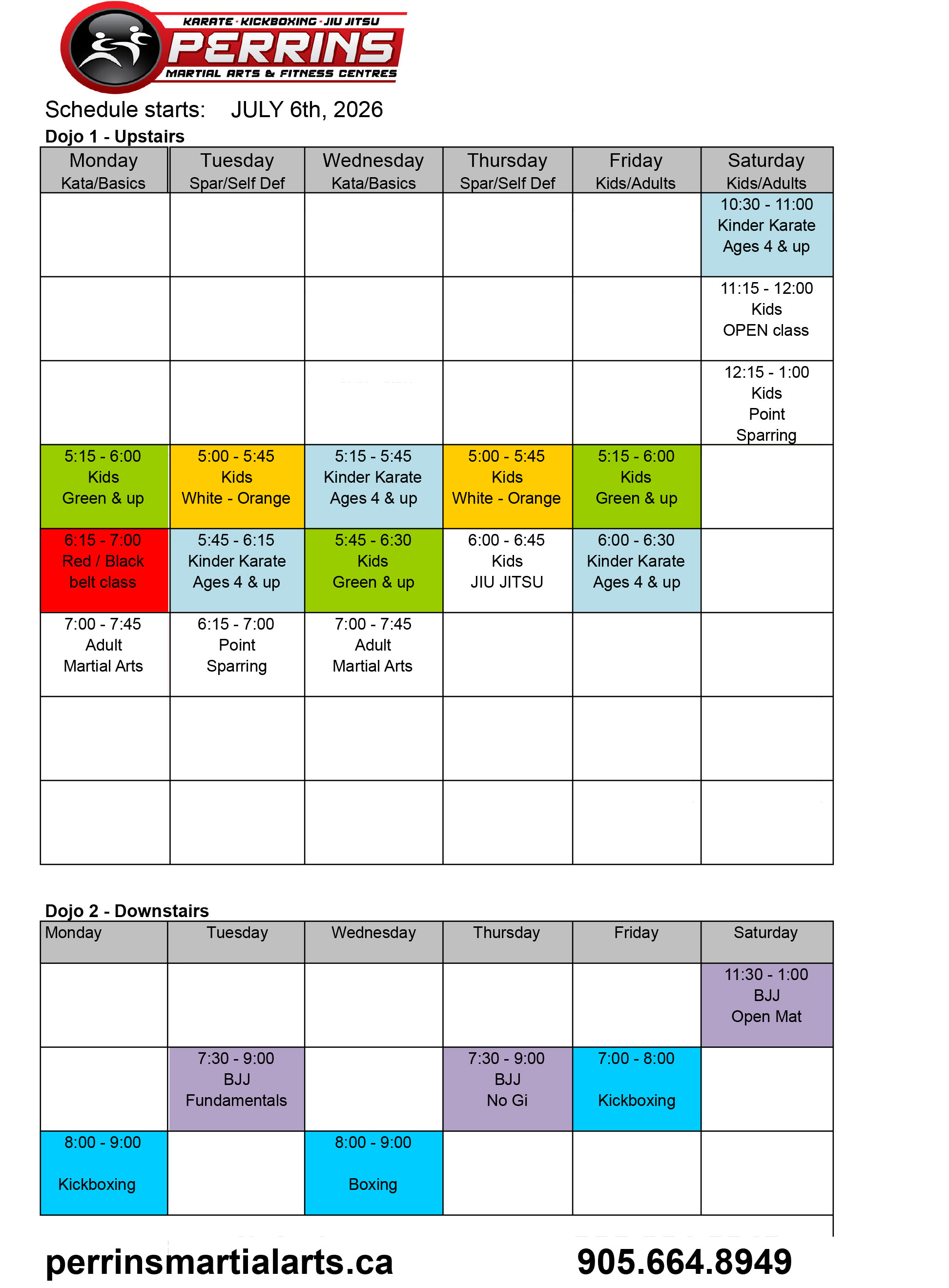 Class Schedule