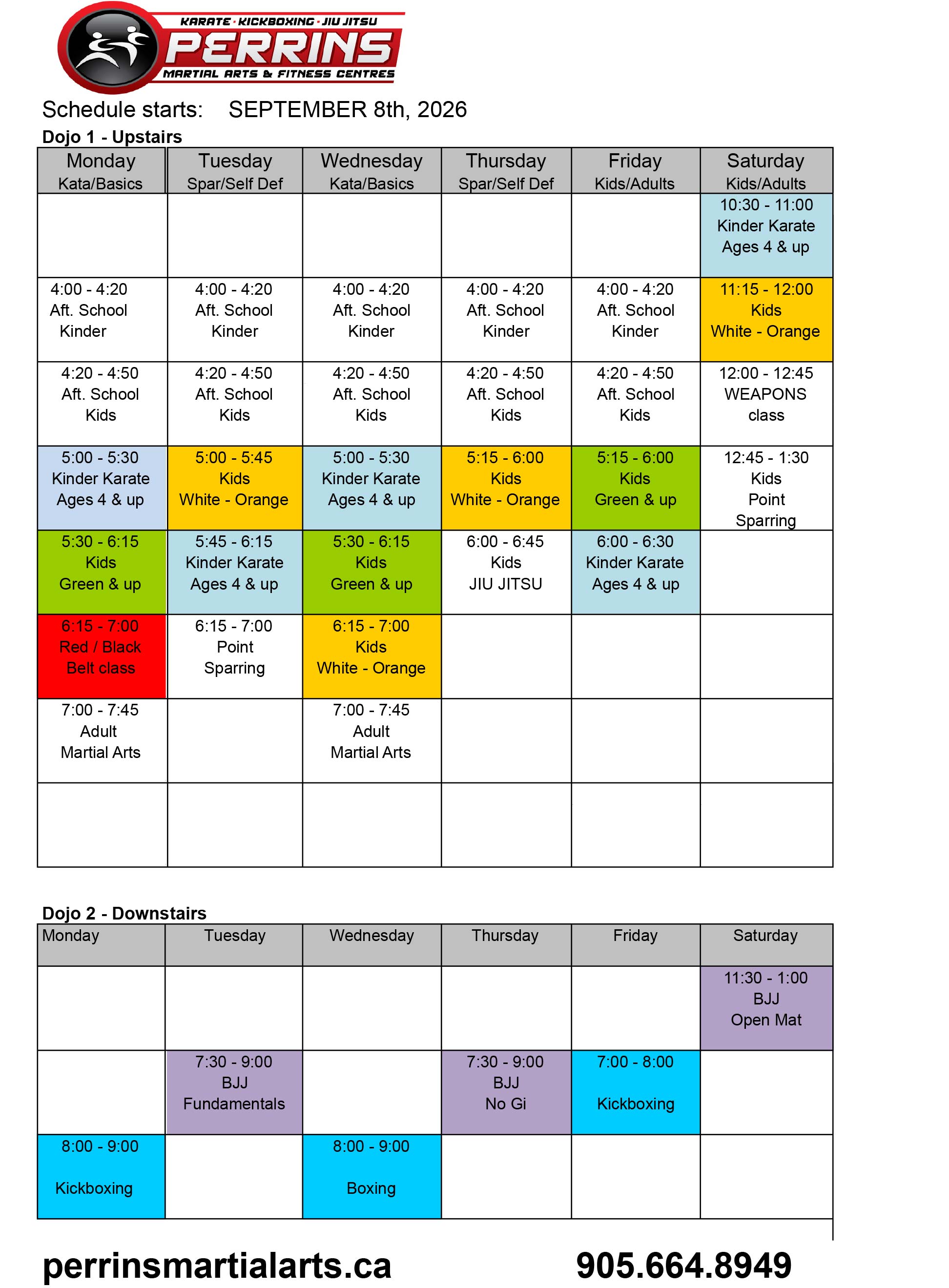 Class Schedule